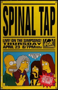 6b450 SPINAL TAP LIVE! ON THE SIMPSONS! tv poster '92 parody art of Homer & band by Matt Groening!