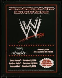 6b324 WORLD WRESTLING ENTERTAINMENT 21x27 advertising poster '06 WWF, Survivor Series, cool logo!