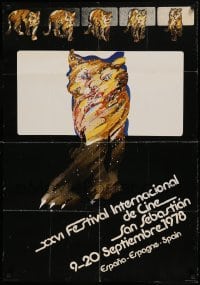 6b360 XXVI FESTIVAL INTERNACIONAL DE CINE SAN SEBASTIAN 26x38 Spain film festival poster '78 cool!