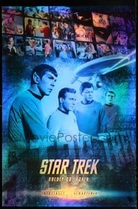 6b763 STAR TREK TV foil 24x36 video poster R06 William Shatner, Leonard Nimoy, DeForest Kelley