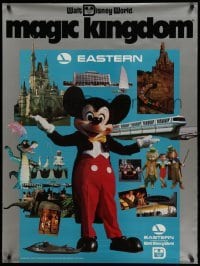 6b088 WALT DISNEY WORLD 30x40 travel poster '83 great images from the theme park, Fly Eastern!