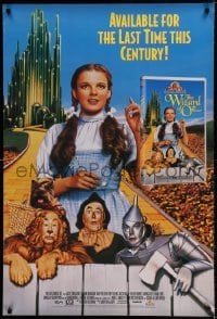 6b783 WIZARD OF OZ 27x40 video poster R96 Victor Fleming, Judy Garland all-time classic!
