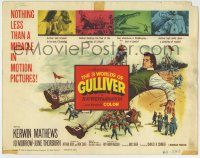 6c025 3 WORLDS OF GULLIVER TC '60 Ray Harryhausen fantasy classic, giant Kerwin Mathews!
