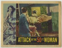 6c452 ATTACK OF THE 50 FT WOMAN LC #7 '58 wacky fx image of giant hand attacking through doorway!