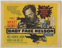 6c050 BABY FACE NELSON TC '57 art of Public Enemy No. 1 Mickey Rooney firing tommy gun!
