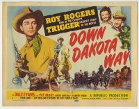 6c142 DOWN DAKOTA WAY TC R56 great montage of Roy Rogers King of the Cowboys, Trigger & Dale Evans!