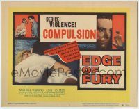 6c150 EDGE OF FURY TC '57 a night of tension, a moment of madness, a story of violence!