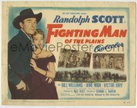 6c169 FIGHTING MAN OF THE PLAINS TC '49 Randolph Scott reaching for gun & holding Jane Nigh!
