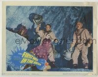 6c581 FIRST MEN IN THE MOON LC '64 Harryhausen, H.G. Wells, Judd & Jeffries attacked by aliens!