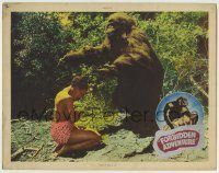 6c589 FORBIDDEN ADVENTURE IN ANGKOR LC '37 great image of gorilla attacking topless native girl!