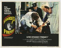 6c595 FRENZY LC #7 '72 Anthony Shaffer, Alfred Hitchcock, police & doctor inspect body!