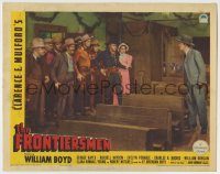 6c598 FRONTIERSMEN LC '38 bad guy holds Hopalong Cassidy & Gabby Hayes at gunpoint in classroom!