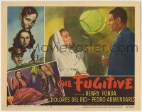 6c599 FUGITIVE LC #3 '47 John Ford, c/u of Henry Fonda holding candle by Dolores del Rio!