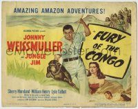 6c185 FURY OF THE CONGO TC '51 Johnny Weissmuller as Jungle Jim in amazing Amazon adventures!