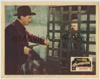 6c619 GUNFIGHTER LC #2 '50 Gregory Peck as Jimmy Ringo points gun at man behind bars!