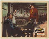 6c620 GUNFIGHTER LC #5 '50 c/u of Gregory Peck as Johnny Ringo & Skip Homeier in saloon!