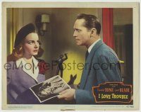 6c645 I LOVE TROUBLE LC #8 '47 Franchot Tone with photo questions sexiest Janet Blair!