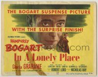 6c230 IN A LONELY PLACE TC '50 Humphrey Bogart, sexy Gloria Grahame, Nicholas Ray, cool design!