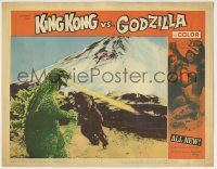 6c690 KING KONG VS. GODZILLA LC #2 '63 special fx image of the 2 mightiest monsters battling!