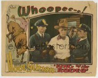 6c692 KING OF THE RODEO LC '29 police restrain Hoot Gibson, great border art riding a steer!