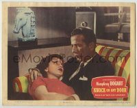 6c698 KNOCK ON ANY DOOR LC #3 '49 Candy Toxton laying in Humphrey Bogart's lap, Nicholas Ray!
