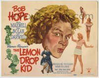6c267 LEMON DROP KID TC '51 great wacky artwork of Bob Hope in drag + sexy Marilyn Maxwell!