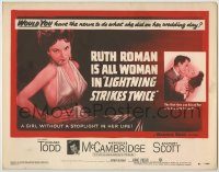 6c270 LIGHTNING STRIKES TWICE TC '51 sexy smoking bad girl Ruth Roman is all woman!