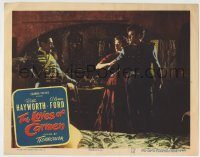 6c718 LOVES OF CARMEN LC #5 '48 Glenn Ford protects Rita Hayworth from Arnold Moss with sword!