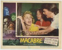 6c721 MACABRE LC #4 '58 William Castle, Ellen Corby & Jacqueline Scott, Besser horror border art!
