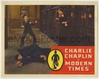 6c737 MODERN TIMES LC R60s Charlie Chaplin offers to box convict pointing gun at him by jail cells!