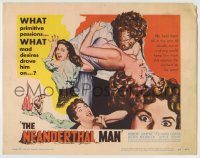 6c309 NEANDERTHAL MAN TC '53 great wacky monster image, nothing could keep him from his woman!