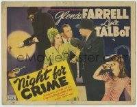 6c312 NIGHT FOR CRIME TC '43 Glenda Farrell, Lyle Talbot, cool murder mystery montage!