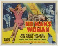 6c316 NO MAN'S WOMAN TC '55 cool image of gun pointing at sleazy bad girl Marie Windsor!