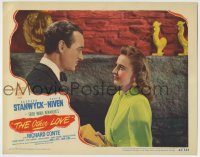 6c787 OTHER LOVE LC #6 '47 best close up of David Niven & pretty Barbara Stanwyck!