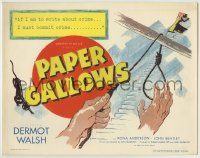 6c333 PAPER GALLOWS TC '50 cool art of noose, to write about crime, he must commit crime!
