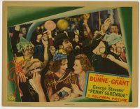 6c796 PENNY SERENADE LC '41 Cary Grant & Irene Dunne in midst of gay New Year's Eve party!