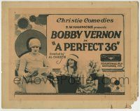 6c336 PERFECT 36 TC '23 Bobby Vernon dresses as a woman and a pretty girl kisses him!
