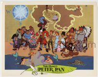 6c800 PETER PAN LC R76 Disney cartoon classic, montage of the entire cast over Never Land map!
