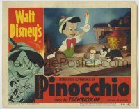 6c802 PINOCCHIO LC #6 R54 Disney classic cartoon, great image with him & Figaro by candle!