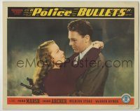 6c808 POLICE BULLETS LC '42 John Archer holding two guns & pretty Joan Marsh at the same time!