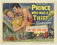 6c349 PRINCE WHO WAS A THIEF TC '51 barechested Tony Curtis & pretty Piper Laurie, Susan Cabot!