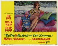 6c813 PRIVATE NAVY OF SGT. O'FARRELL LC #1 '68 c/u of sexy Gina Lollobrigida in bikini on beach!