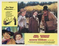 6c833 ROOSTER COGBURN LC #2 '75 Katharine Hepburn stares at John Wayne holding explosives!