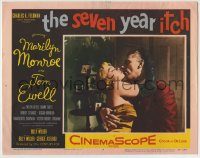 6c005 SEVEN YEAR ITCH LC #4 '55 Billy Wilder, Tom Ewell kisses sexy Marilyn Monroe in fantasy!