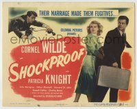 6c368 SHOCKPROOF TC '49 Douglas Sirk, Cornel Wilde & Pat Knight's marriage made them fugitives!