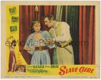 6c862 SLAVE GIRL LC #1 R56 c/u of scared Yvonne De Carlo in harem girl outfit with George Brent!