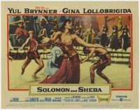 6c869 SOLOMON & SHEBA LC #7 '59 barely-dressed Gina Lollobrigida does a sexy dance at ceremony!