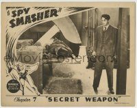 6c878 SPY SMASHER chapter 7 LC '42 great image of the Whiz Comics super hero almost killed!