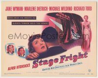 6c379 STAGE FRIGHT TC '50 Marlene Dietrich, Jane Wyman, Richard Todd, Alfred Hitchcock!