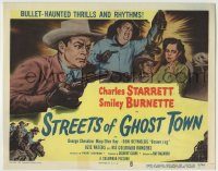 6c386 STREETS OF GHOST TOWN TC '50 Charles Starrett as The Durango Kid & Smiley Burnette!
